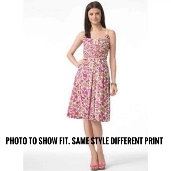 Tory Burch Malta pink purple white print sleeveless cotton midi dress - Picture 11 of 11